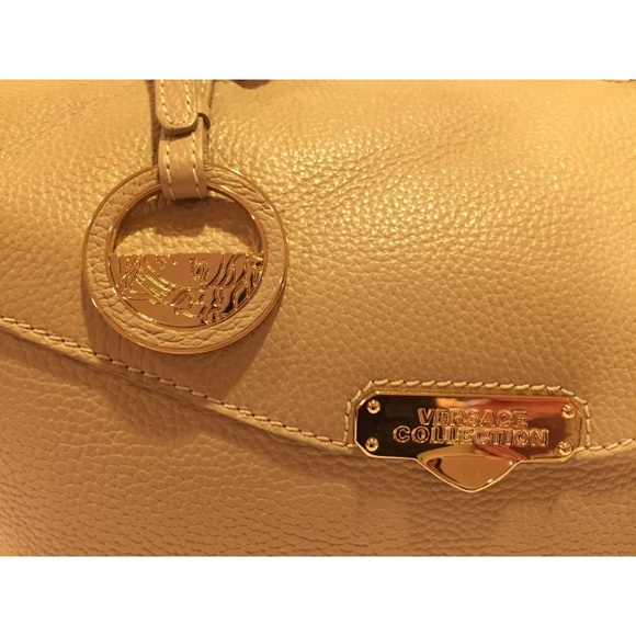 Versace collection large satchel bag purse sand - Picture 5 of 8